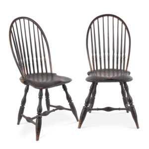 Pair of Pipe Stem Windsor Side Chairs, Bow Back Inventory Thumbnail