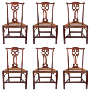 Six Chippendale Carved Mahogany Side Chairs, Attributed to Felix Huntington, Norwich, Connecticut, Circa 1770 to 1790 Inventory Thumbnail