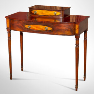 Federal Dressing Table, Bowed Front, Blocked Ends, Inlaid. Inventory Thumbnail