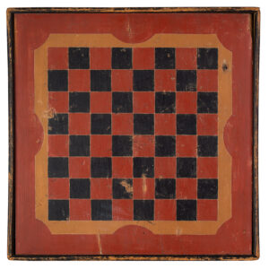 Antique, Painted Gameboard, Checkerboard Inventory Thumbnail