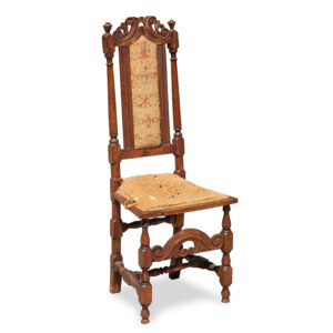 William and Mary Side Chair, Cane Back Form, Stamped with Maker’s Initials Inventory Thumbnail