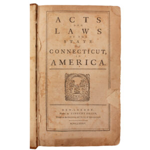 Book, Acts and Laws of the State of Connecticut in America Inventory Thumbnail