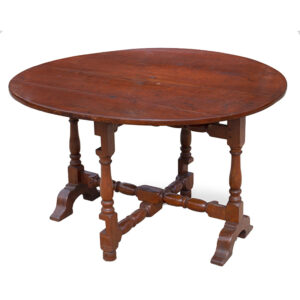 Tuckaway Table, Large Dining Size, Robust Turnings, Gateleg, Arched Shoe Feet Inventory Thumbnail