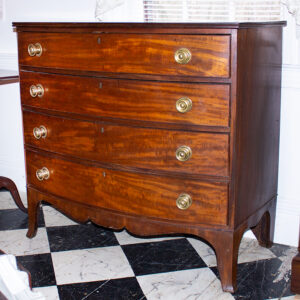 Antique Chest of Drawers, Federal Bow Front, Tall French Feet, Boston, Massachusetts, circa 1800 Inventory Thumbnail