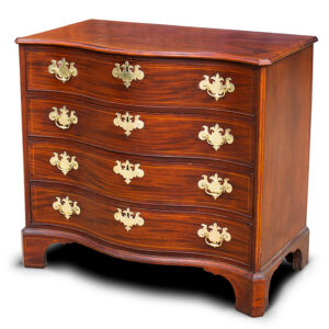 Antique Chest of Drawers, Fine Chippendale Serpentine Chest, Original Brasses Inventory Thumbnail