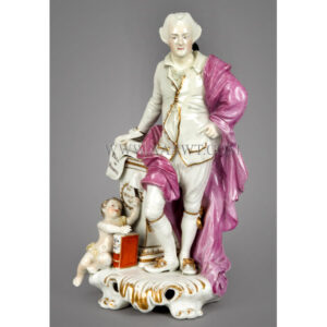 Derby Porcelain Figure, John Wilkes on Rocco Scrolled Pedestal Inventory Thumbnail