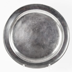 Antique American Narrow Rim Pewter Dish Inventory Thumbnail