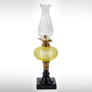 Dunn Fluid Lamp in Yellow, probably Atterbury Glass Co. Inventory Thumbnail