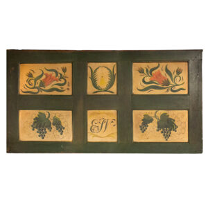 Southern Overmantel, Paint Decorated on Wood Panel, Initialed EW Inventory Thumbnail