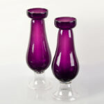1466-81_2_Hyacinth-Vase,-Pair,-Bulbous,-Clear-Base