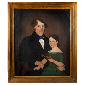 Folk Art, Portrait of Father, and Daughter Inventory Thumbnail