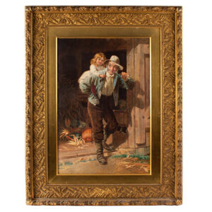 Thomas Waterman Wood [1823-1903], A Visit To The Barn, Signed and Dated Inventory Thumbnail