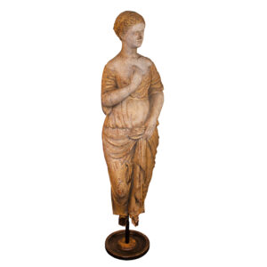 Carved and Giltwood Figure Of A Classically Draped Maiden for Circus Wagon Inventory Thumbnail
