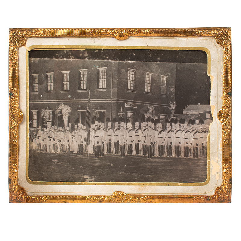 Glass Plate Photograph Negative, Lancaster Fencibles Band, Captain Duchman Inventory Thumbnail