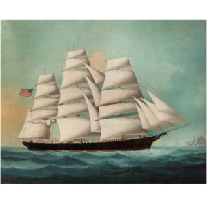 Marine Painting, Clipper Ship Southern Cross of Boston, China Trade Inventory Thumbnail