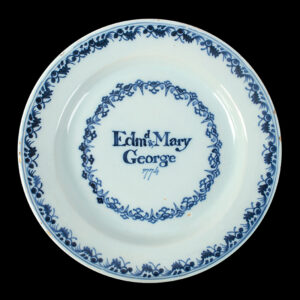 Delft Dinner Plate, Edmd & Mary George 1774 – London Inventory Thumbnail