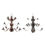 879-217_1a_Chandeliers,-Pair,-Sheet-Iron,-19th-C,-NE_chandelier-pair