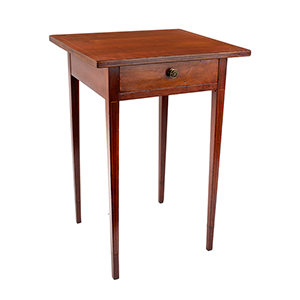 Hepplewhite One Drawer Stand, Top, Edges & Legs Feature String Inlay Inventory Thumbnail