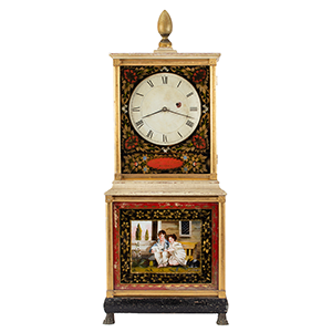 Aaron Willard Shelf Clock, Bride’s Model, White Paint, Parcel Gilt, Boston, RARE Inventory Thumbnail