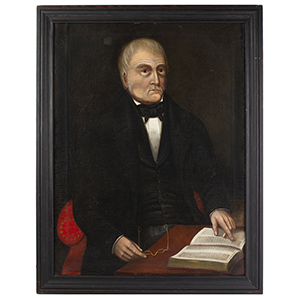 Folk Art Portrait, Seated Gentleman, Attributed to Aaron Dean Fletcher Inventory Thumbnail