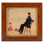 1389-2_1_Watercolor,-English,-Man-with-Pipe,-Child-in-Red