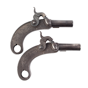 Pair, All Steel Pocket Derringers by M. & J. Pattison, Dublin Inventory Thumbnail