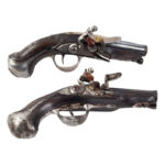 308-682_2_French-Flintlocks,-Pair,-Cannon-Muzzles