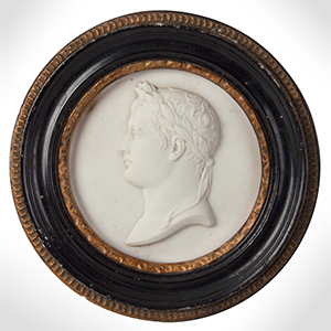 Sevres Plaque, Profile Portrait Medalion of Napoleon Bonaparte (1769-1821) Inventory Thumbnail