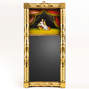 Federal Giltwood Split Column Mirror, Reverse Painted Tablet, James Todd Inventory Thumbnail