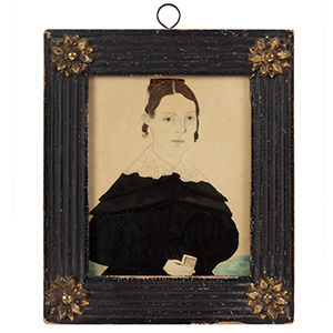 J.A. Davis, Watercolor and Pencil Portrait of A Lady Inventory Thumbnail