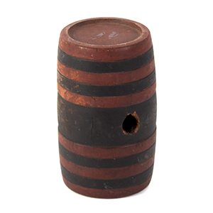 Treen Rundlet, Rum Keg, Cask, Swigler, Original Painted Surface Inventory Thumbnail