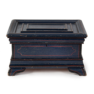 Document Box in Blue Paint Featuring Robust Moldings Inventory Thumbnail