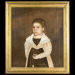 594-38_1_Portrait, Child Holding Watch, AD Fletcher Oil on Canvas