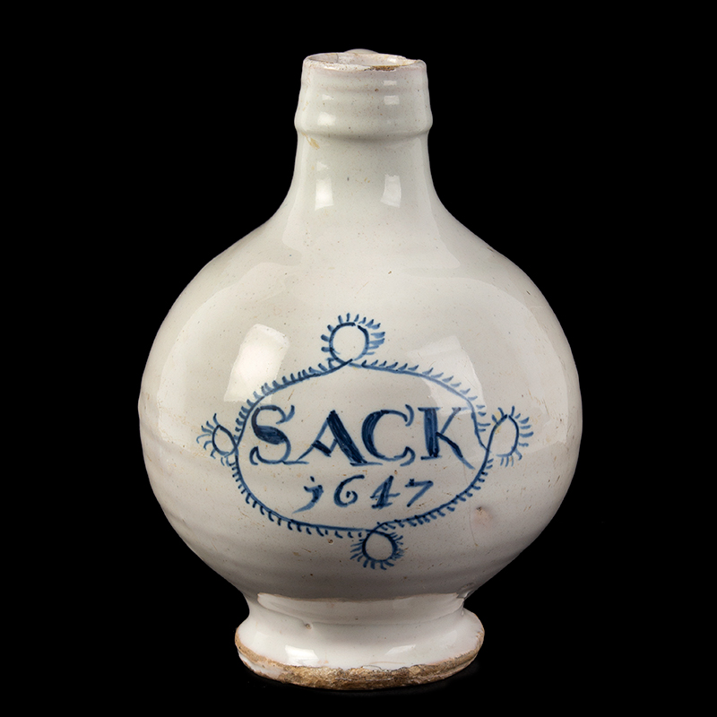 English Delftware SACK Bottle Dated 1647 Inventory Thumbnail