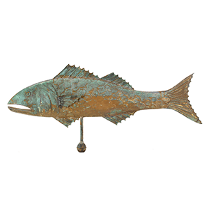 Fish Weathervane Featuring Original Surface and Directionals Inventory Thumbnail