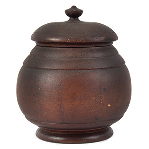 Peaseware Covered Sugar, Treen Covered Jar, Outstanding Surface Inventory Thumbnail