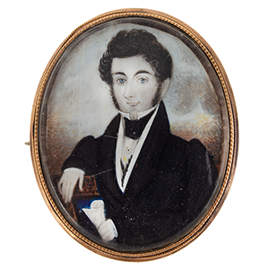 Miniature Portrait, Gentleman, Attributed to Abraham Parcell (1791-1856) Inventory Thumbnail