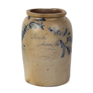 Stoneware Crock, Baltimore, Maryland, Inscribed “Smith / Airville” Inventory Thumbnail