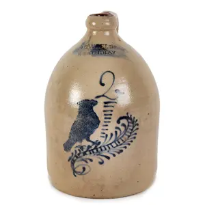 Stoneware Jug Marked “J.C. WAELDE / NORTH BAY”, Cobalt Decorated Inventory Thumbnail