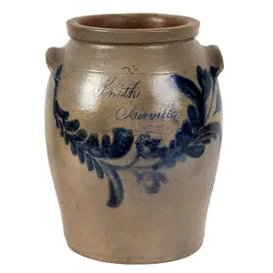 Stoneware Crock, Baltimore, Maryland, Inscribed “Smith / Airville” Inventory Thumbnail