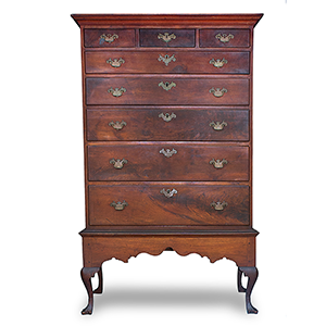 Queen Anne Chest on Frame, Original Hardware, Outstanding Wood & Surface Inventory Thumbnail