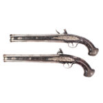 308-683_2_Under-Flintlock-Pistols,-Pair,-Silver-Mounted