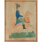 Watercolor,-Soldier-&-Horse,-Blue-Frame_745-400