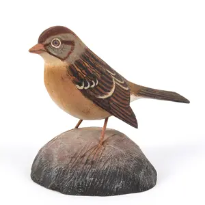 Field Sparrow #6423, Carved Signed Miniature, Jesse Blackstone Inventory Thumbnail