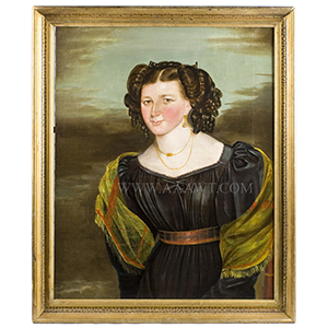 William Bonnell, Folk Portrait, Young Lady Inventory Thumbnail