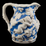 110-1203_1_Pitcher,-Blue-&-White-Parian,-Cherubs