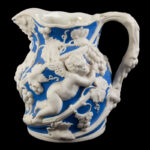 110-1203_2_Pitcher,-Blue-&-White-Parian,-Cherubs