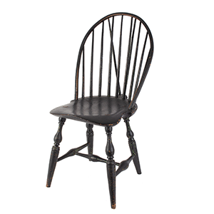 Windsor Side-Chair Attributed to the Tracy Shop, Bow-Back, Brace-Back Inventory Thumbnail