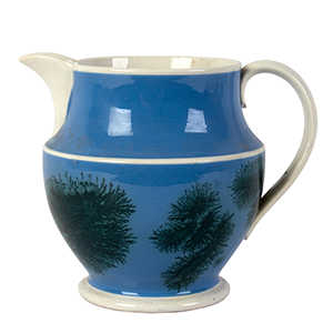 Large Mochaware Jug, Pitcher with Rare Free Floating Dendritic Decoration Inventory Thumbnail