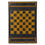 346-65_1_Gameboard,-Checkers,-Black-&-Yellow